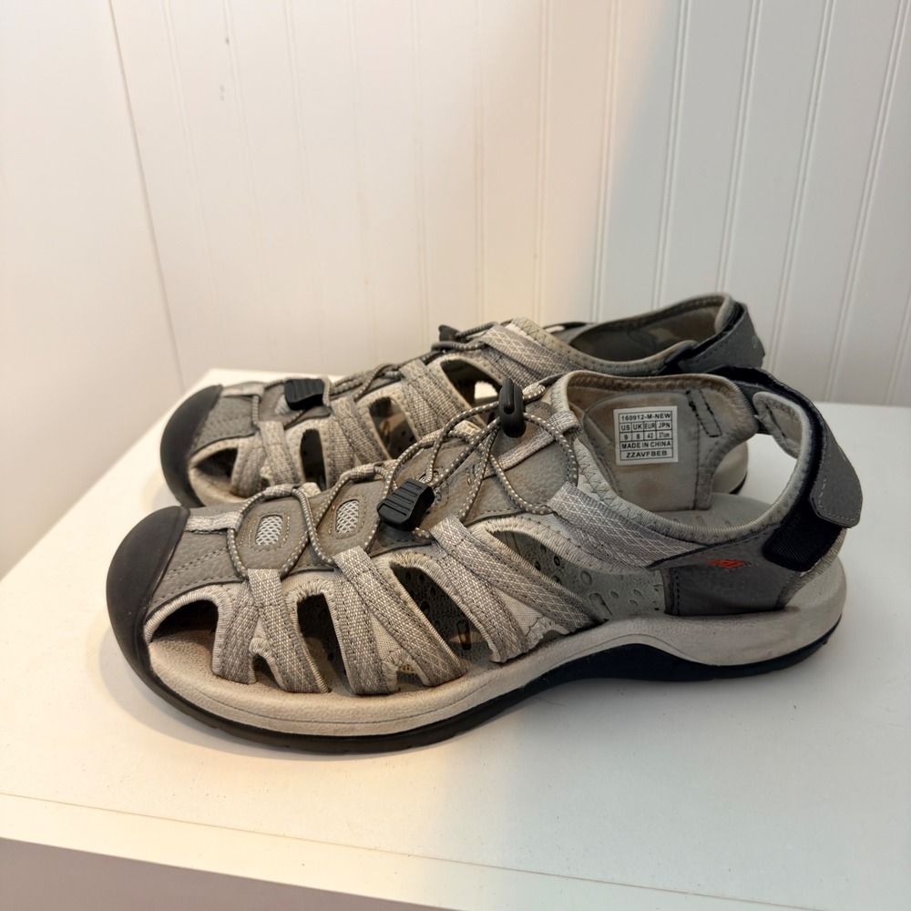 Dream Pairs Mens 9 Closed Toe Hiking Sandals Grey Athletic Outdoor Water Shoes
